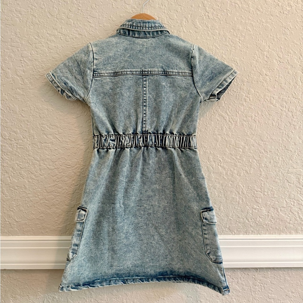 Rachel Zoe Kids Denim Cargo Dress Size 7 - Picture 2 of 7
